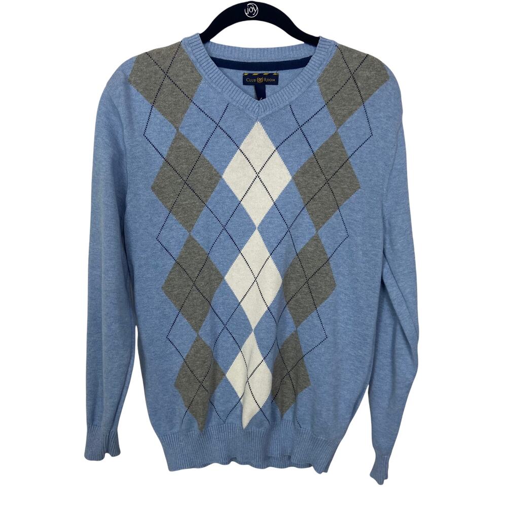 Club Room 100% Cotton Blue Pullover Men's  Sweater Size Small